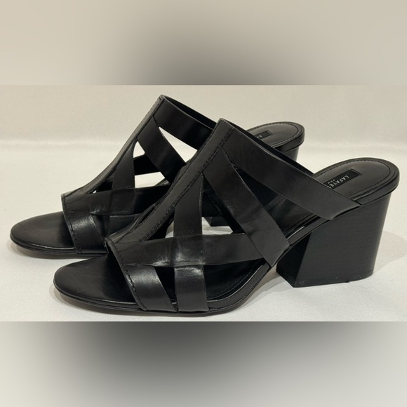 Lafayette 148 New York Shoes - Lafayette 148 New York Women's Beverly Sandals Black Leather Size 7.5M